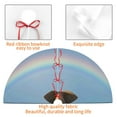 thumbnail image 6 of Kll 48" Christmas Tree Skirt Elephant Dog Sitting Under The Rainbow Xmas Tree Skirts Mat For New Year Xmas Holiday Party Indoor Outdoor Home Decoration, 6 of 9