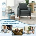 thumbnail image 6 of YYAo Accent Armchair, Single Sofa Chair, Fabric Upholstered Sofa Chair with Removable Back and Seat Cushions-Gray, 6 of 6