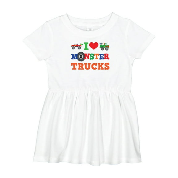Inktastic I Love Trucks Girls Baby Dress