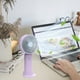 thumbnail image 5 of Ventilador Turbo, portátil, recargable por USB, silencioso, de tres velocidades, para dormitorios estudiantiles, oficinas, turbina de viento, púrpura, 5 of 6