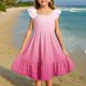 thumbnail image 2 of Girls' Summer Dress Kids 2025 Summer Sleeveless Ruffle Dress Lightweight Casual Sundress Perfect for Parties and Daily Wear ,Sie:160, 2 of 7