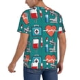 thumbnail image 2 of Uemuo Medical Elements Print Mens Polo Shirts Baseball T-shirt Performance Short Sleeve Golf Shirt Moisture Wicking Athletic Casual Collared T-Shirt-Medium, 2 of 7