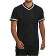 thumbnail image 5 of Kojanyu Men's V-Neck Short Sleeve Shirts Contrast Trim Ringer Tees 2026 Casual Summer Tops Plus Size S-3XL, 5 of 9