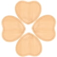 thumbnail image 3 of Miangastore 4pcs Reusable Coasters Heart Shape Coasters Wood Cup Pads Rustic Style Wood Coasters, 3 of 9