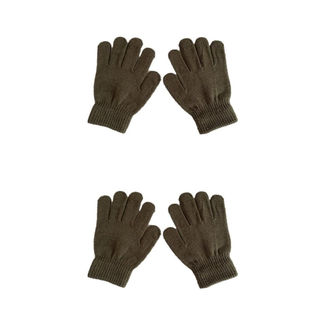 Guardurnaity 1 par de guantes para niños, exquisitos, sencillos, para niños y niñas, cubierta de mano, accesorio de ropa con Color sólido para Ejercito verde 2piezas