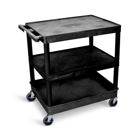 Luxor Large Flat Shelf Cart - Three Shelves
