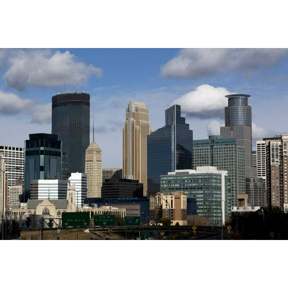 Print: Skyline View Of Minneapolis, Minnesota, 2012