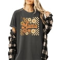 thumbnail image 4 of Trendy Mama Checkered Fall Shirt for Women Cute Sunflower Floral Tee for Moms Pepper Shirt Adult Large, 4 of 4