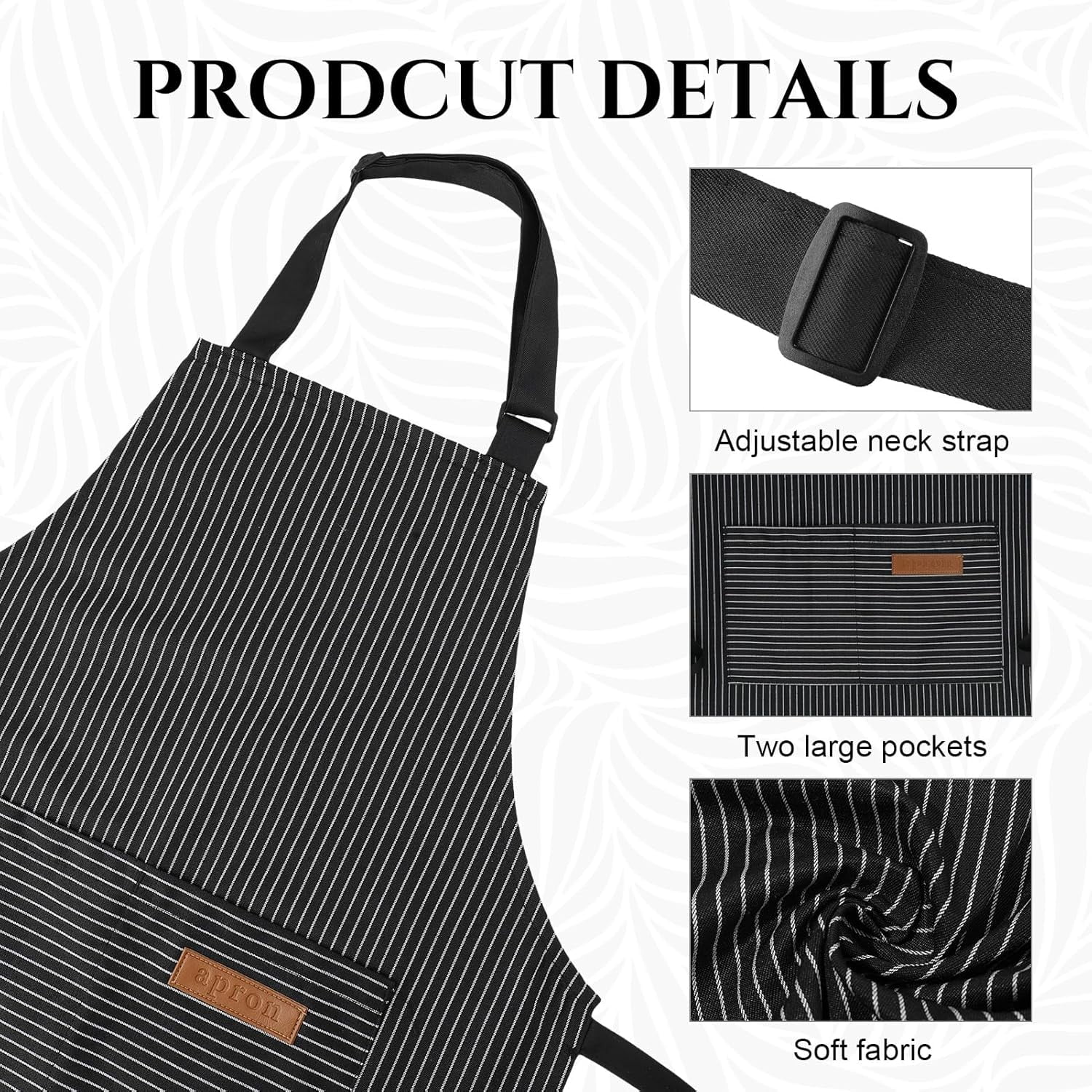 2 Pack Stripes Kids Apron, Kids with 2 Pockets, Cute Aprons for Cooking for Boys and Girls