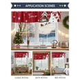 thumbnail image 6 of Christmas Valances for Windows, 54 x 18in, Red Hat Snowman Xmas Cardinal Bird House Red Modern Rod Pocket Kitchen Valance Curtain Light Filtering Window Treatments for Living Room Bedroom, 1 Panel, 6 of 7