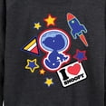 thumbnail image 3 of Peanuts - Space Snoopy Flair - Women's Lightweight French Terry Long Sleeve Shirt, 3 of 6