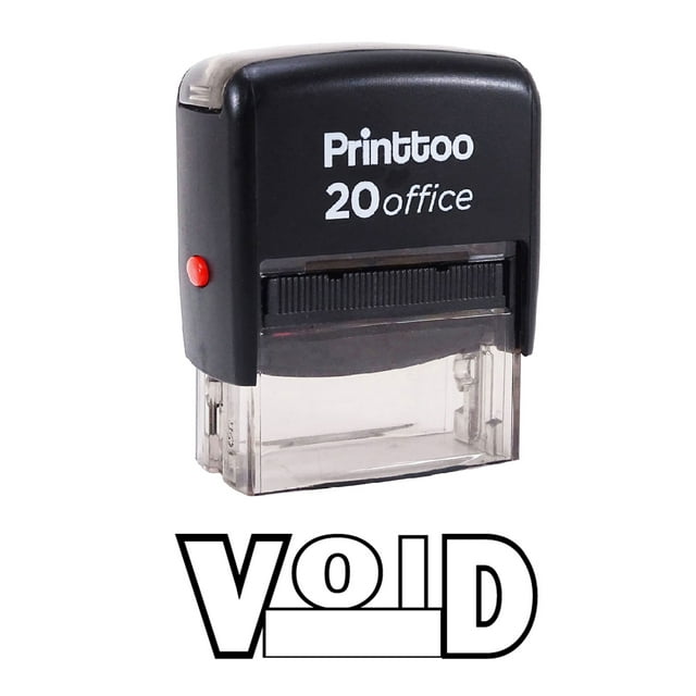 Printtoo VOID Self Inking Rubber Stamp Office Stationary Stamp-Black