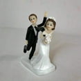 thumbnail image 4 of 5” Poly Resin Wedding Cake Topper Bride Pulling Groom, 4 of 4
