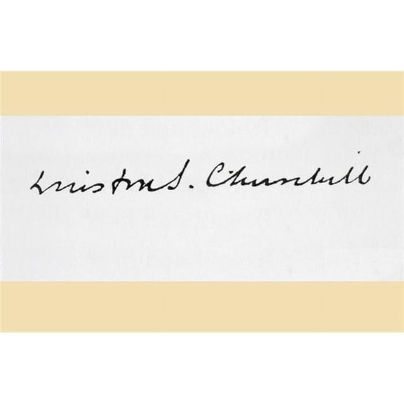 Signature Of Winston S. Churchill 1874 To 1965. From King Albert_S Book  Published 1915. Poster Print