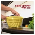 thumbnail image 2 of 10" Salad Spinner with Lid - Acid Yellow, Wash, Spin & Dry Vegetables, Fruits, Salad, Built in Draining - Fruit Washer Fruit Dryer, Home Gadgets & Kitchen Tools, 2 of 8