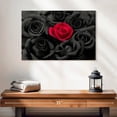 thumbnail image 2 of Elephant Stock Red Rose Pop Wall Art - Horizontal Canvas Wall Art - Living Room Wall Decor - Gothic Canvas - Red And Gray Decor - 24" x 16", 2 of 8