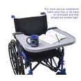 thumbnail image 2 of AlveyTech Plastic Removable Tray Table with Cup Holder, Wheel Chairs & Transport Chairs Trays (Gray), 2 of 9