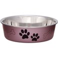 thumbnail image 1 of Loving Pets Bol Métallique Bella, Extra Large, Raisin, 1 of 3