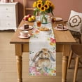 thumbnail image 2 of Grey Bunny Easter Table Runner 72 Inches Long Farmhouse Dress Scarves, Rabbit Spring Floral Eggs Retro Dining Tablerunner for Coffee Table/Kitchen Island/Party Décor, 13" x 72", 2 of 8