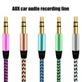 thumbnail image 1 of Colorful Braided Wire Metal 3.5mm Male to Male AUX Car Audio Recording Cable, 1 of 7