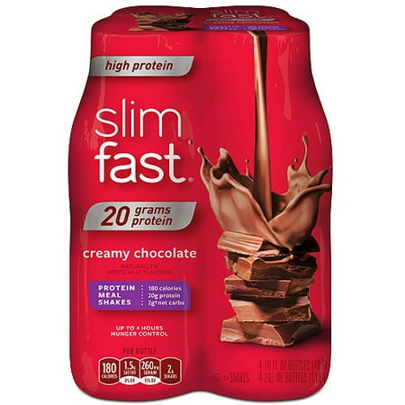 SlimFast 321 Low Carb Diet HighProtein Creamy Chocolate 4 pk, 10 fl oz Walmart.com SlimFast 321 Low Carb Diet HighProtein Creamy Chocolate 4 pk, 10 fl oz Walmart.com