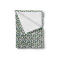 thumbnail image 2 of Flower Soft Flannel Fleece Throw Blanket, Ornate Retro Style Blossoms in Different Colors with Green Leaves Pattern, Cozy Plush for Indoor and Outdoor Use, 50" x 70", Multicolor, by Ambesonne, 2 of 5