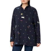 Joules Women's Half Zip Sweatshirt, Navy Pollen, US10/Medium