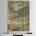 thumbnail image 2 of Designart 'Abstract Rock Teal Panel I' Modern & Contemporary Print on Natural Pine Wood, 2 of 3