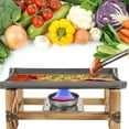 thumbnail image 1 of Qiilu BBQ Cookware ,Non Stick Grill Plate Barbecue Picnic Pan Cookware with Portable Stove, 1 of 8