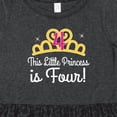 thumbnail image 4 of Inktastic 4th Birthday Princess Girls Crown Girls Toddler Dress, 4 of 5