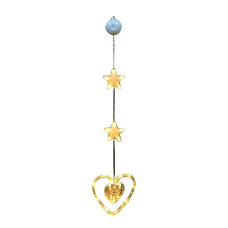 

Christmas Decorations Santa Snowman Jingle Bells Christmas Tree Snowflake Angles Xmas Window Lights With Suction Cup Battery Operated Christmas Lights Hook For Hanging 1 PC