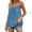 Blue, variant on Women's Backless Cami Top with Adjustable Spaghetti Straps and Ruffle Hem for Summer Casual Wear