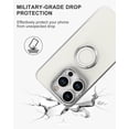 thumbnail image 3 of case for iPhone 14 Pro Case with Ring Holder Magnetic Kickstand, Slim Thin TPU [Soft Microfiber Lining] Anti-Scratch Matte Full-Body Shockproof Protective Phone Case for iPhone 14 Pro White, 3 of 6