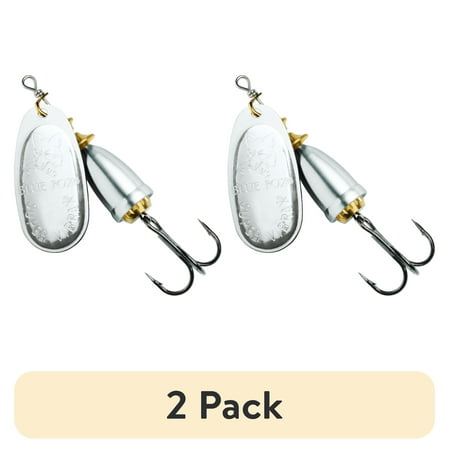 (2 pack) Blue Fox Classic Vibrax Size 5 Inline Spinner 7/16 oz Silver/Silver