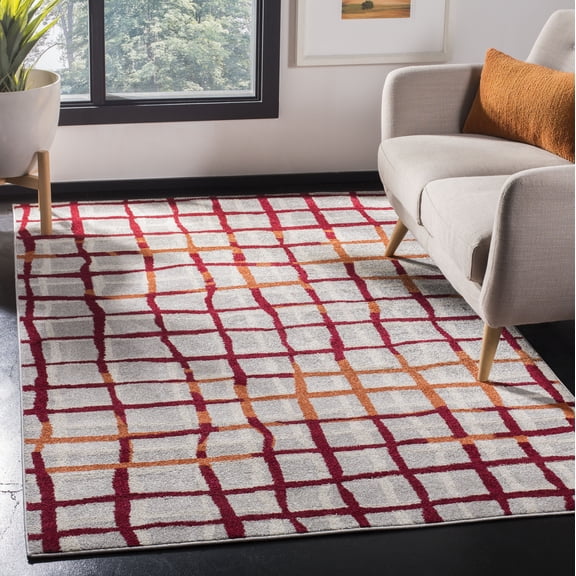 Safavieh Amherst Brody Geometric Area Rug, Light Gray/Ivory, 5'3" x 8'