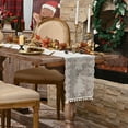 thumbnail image 6 of PuSpu Christmas Lace Table Runner 183x28cm White Polyester Fiber Snowflake Hollow Table Flag Tassel Edge Decor for Dining Table Holiday Party Decorative Cover Romantic Winter Style, 6 of 6