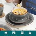 thumbnail image 3 of Vancasso, 16 Piece Stoneware Dinnerware Set, Gray Dinner Set, Service for 4, Series Bella, 3 of 8