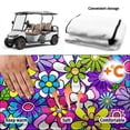 thumbnail image 6 of XYZCANDO Retro Floral 2-Seat Golf Cart Seat Cover with 4 Front Pockets - Non-Slip Washable Protector for EZGO Yamaha Club Car, 6 of 8
