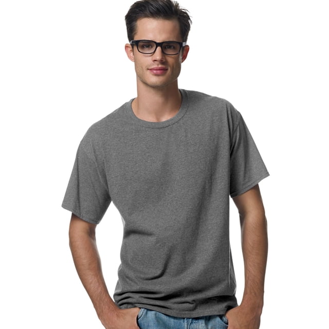 Hanes ComfortBlend EcoSmart T-Shirt à Col Ras du Cou pour Hommes, TG, Gris Fumée