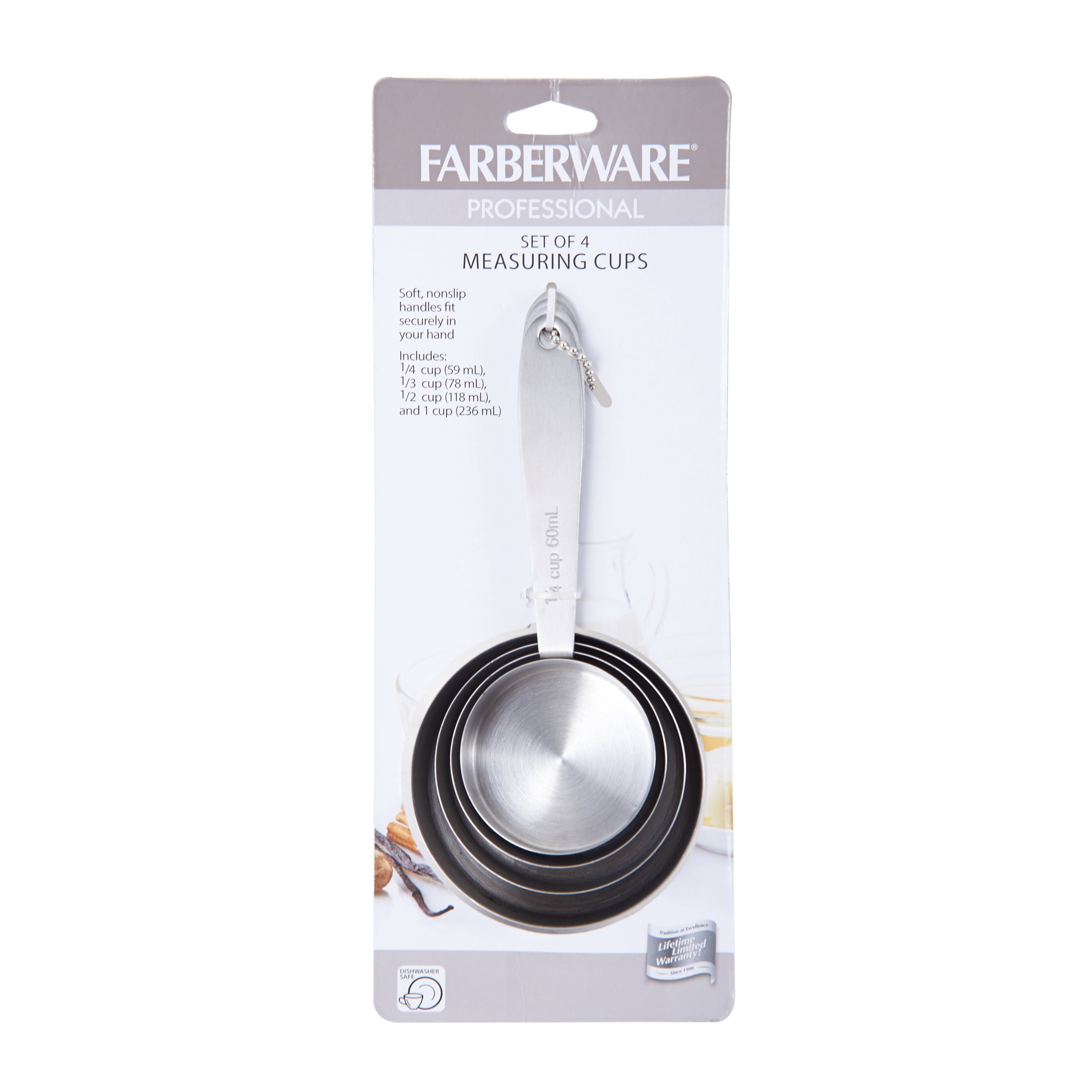 Farberware Professional Set of 4 Stainless Steel Measuring-cups