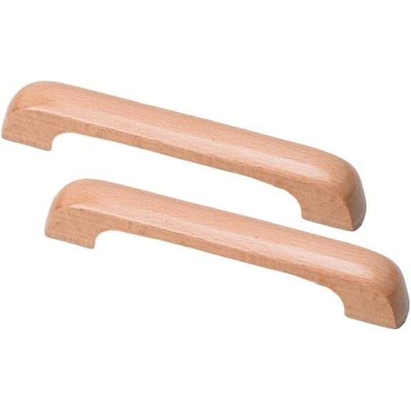 Gamvdout Solid Wood Drawer Knobs Pulls Handles Cabinet Handle Wooden Pull Handles Closet Wooden Bow Shaped Handle Furniture Drawer Handles