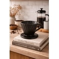 thumbnail image 3 of Chantal 8 ounce Lotus Ceramic Pour Over Coffee Filter, Matte Black, 3 of 3