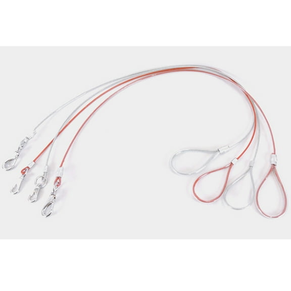 ORDDIART Pet Wrapped Steel Wire Leash Heavy Duty Metal Dog Leash for Large Dogs Red 120.00X0.39X0.39in 1Set