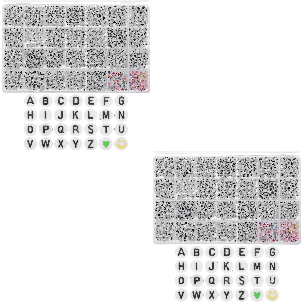 FRCOLOR 2 Boxes  Loose Beads English Letters Beads Jewelry Making Beads Acrylic Bracelet Charms