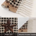 thumbnail image 6 of Texas Star Plaid Washable Area Rug 3'x5', Farmhouse Black Brown Texas Vintage Woven Cotton Tassels Kitchen Rugs, Non Slip Indoor Door Mat Throw Carpet for Entryway Living Room Nursery Laundry Room, 6 of 9
