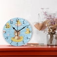 thumbnail image 2 of Cute Bear Floating on Rubber Duckies Round Wall Clock Silent Analog Battery Operated Black Pointer Home Decor 9.84" Diameter, 2 of 11