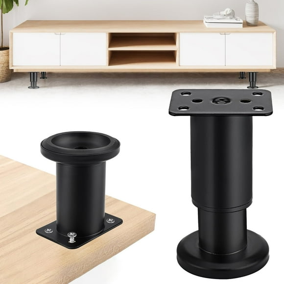 Adjustable Furniture Legs, Heavy Duty Metal Support Feet 3.14"-4.72" Height Range, Universal Replacement Legs for Cabinets, Tables, Sofa, Shelves & Dressers, 1 Pack, 2.36x1.85x4.72"