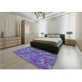 thumbnail image 4 of Ahgly Company Indoor Square Patterned Cornflower Blue Area Rugs, 8' Square, 4 of 6