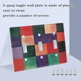 thumbnail image 3 of Yayeee Toggle Light Switch Wall Plate 2-Gang 4.56"x4.48" Decorative Outlet Cover, Red and Purple Plaid Pattern, 3 of 7