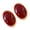 Red, variant on Oversized Retro Oval Resin Studs Earrings Comfortable Silver Posts Portable Comfortable Fashion Accessory